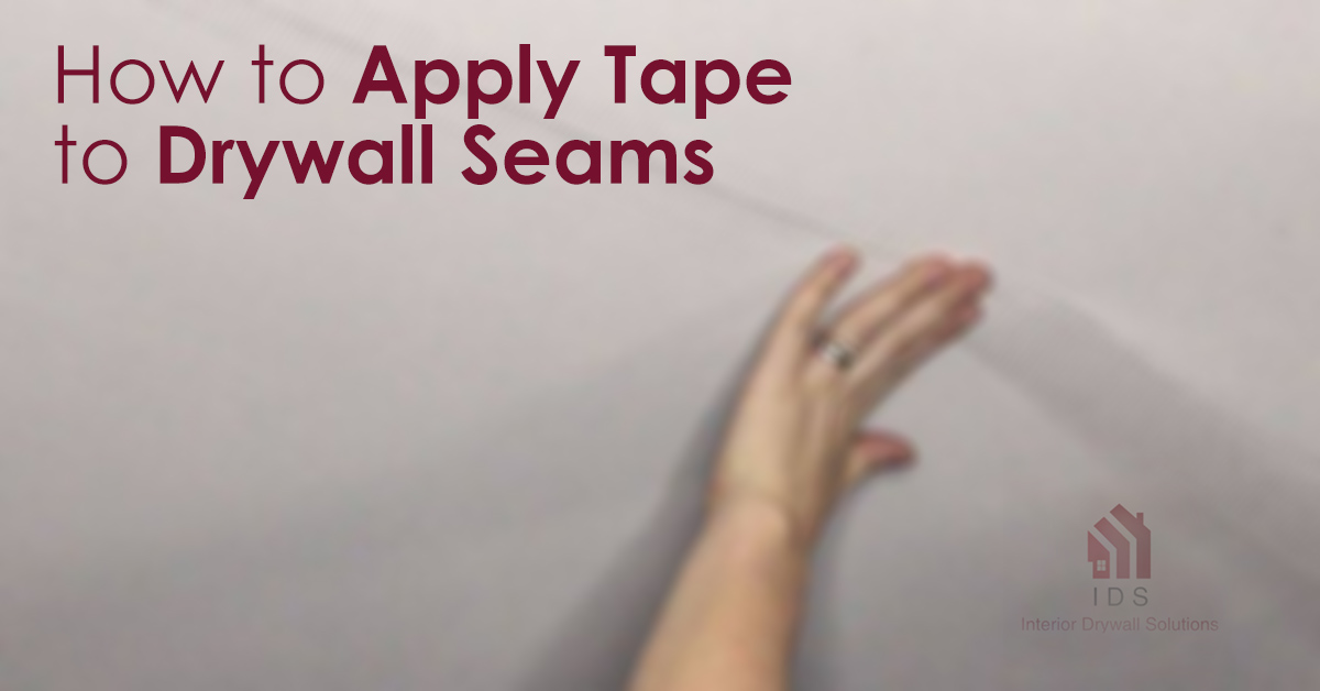 How to apply tape to Drywall seams